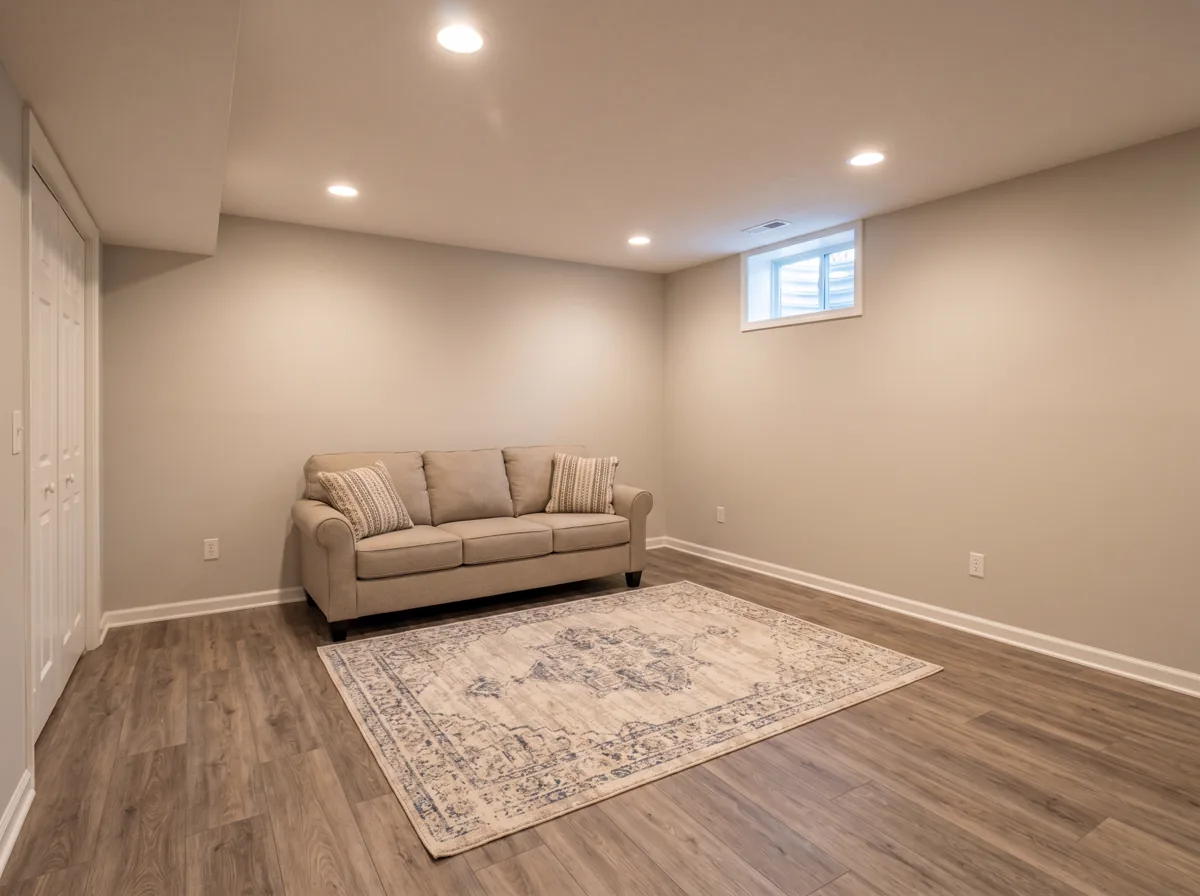 Dry, well-maintained residential basement